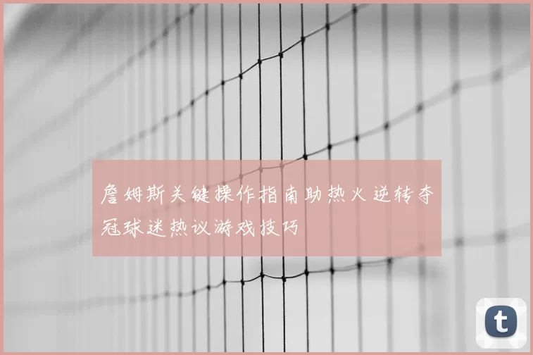 詹姆斯关键操作指南助热火逆转夺冠球迷热议游戏技巧